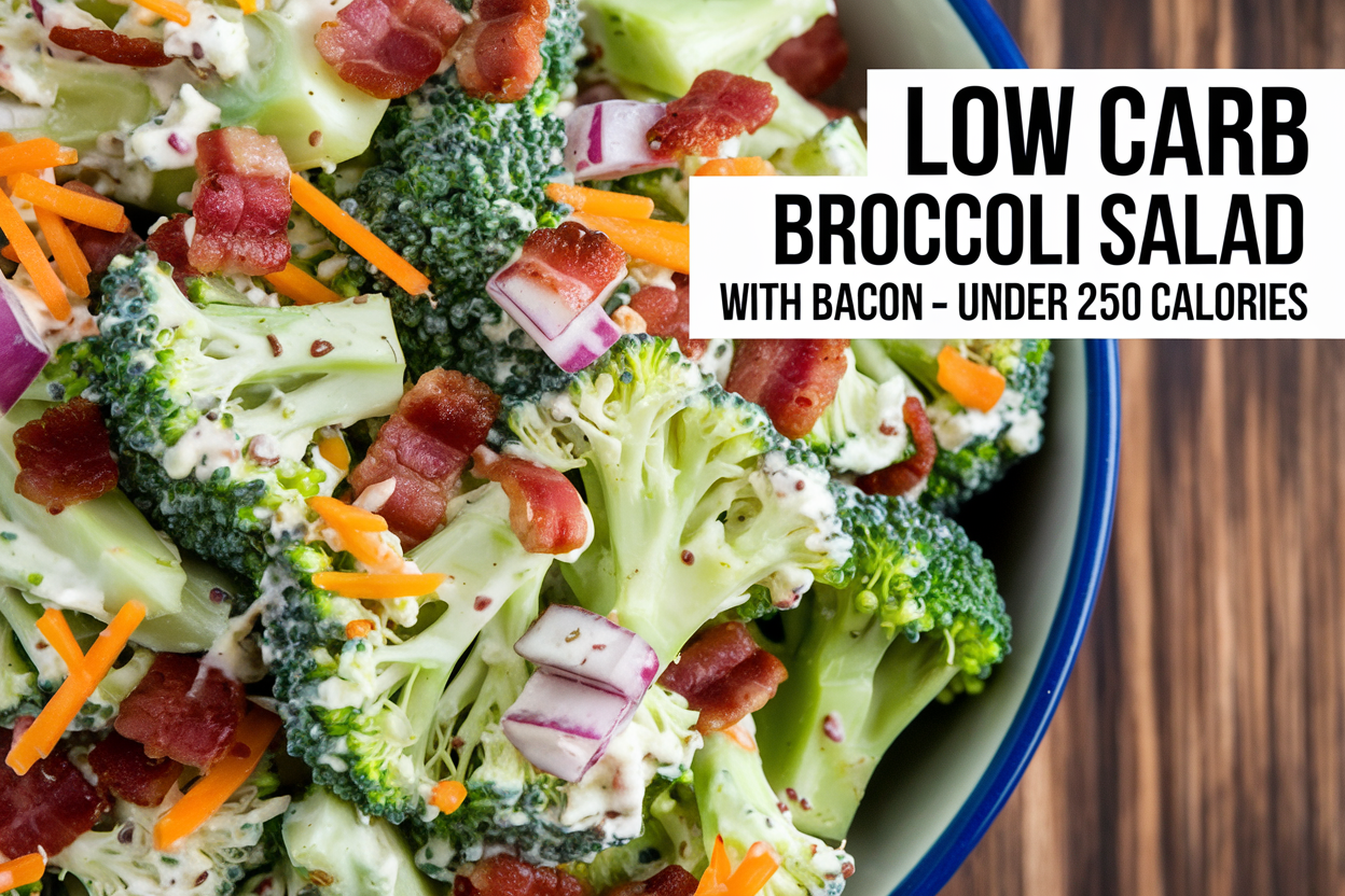 Delicious Low Carb Broccoli Salad With Bacon