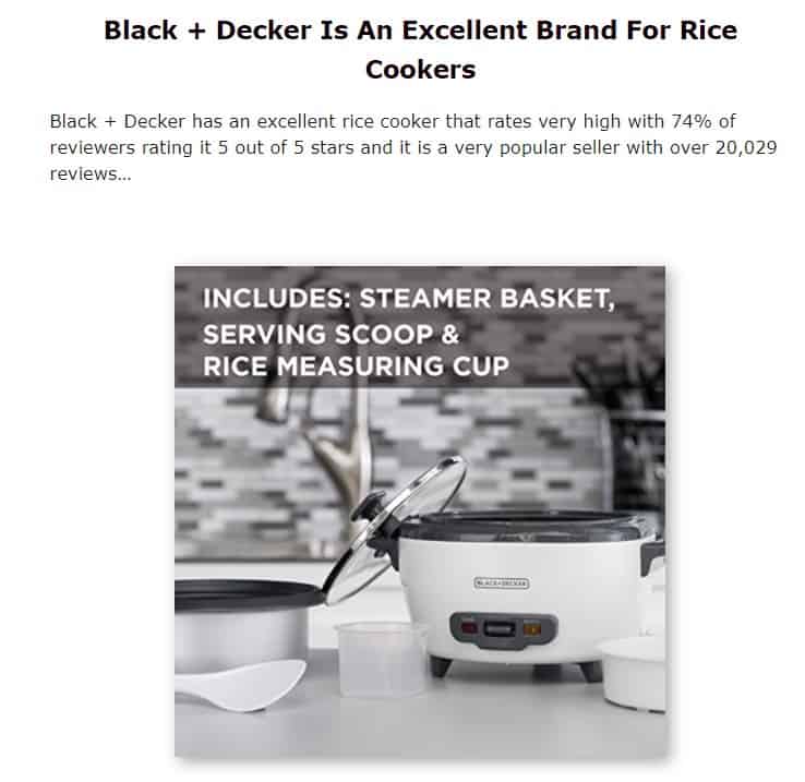 Black and decker is an excellent rice cooker brand