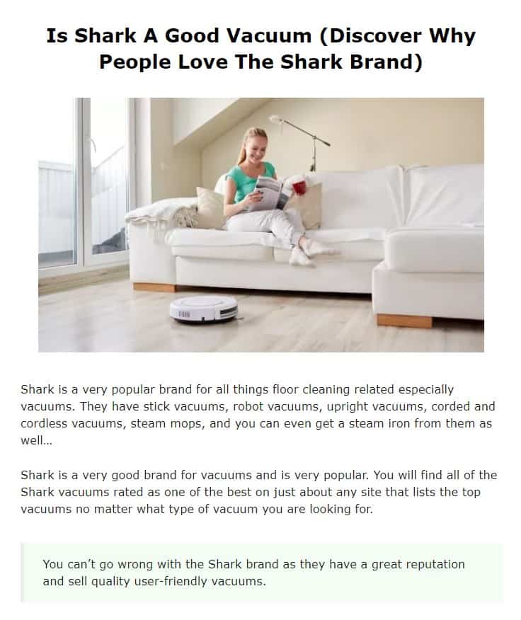Shark is an excellent brand