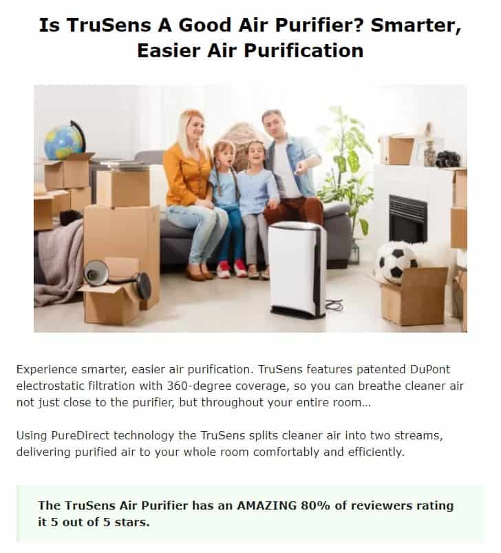 Trusens air purifier brand