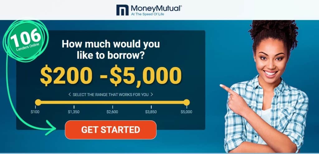If you're looking for a personal loan but have bad credit, MoneyMutual may be a good option for you.