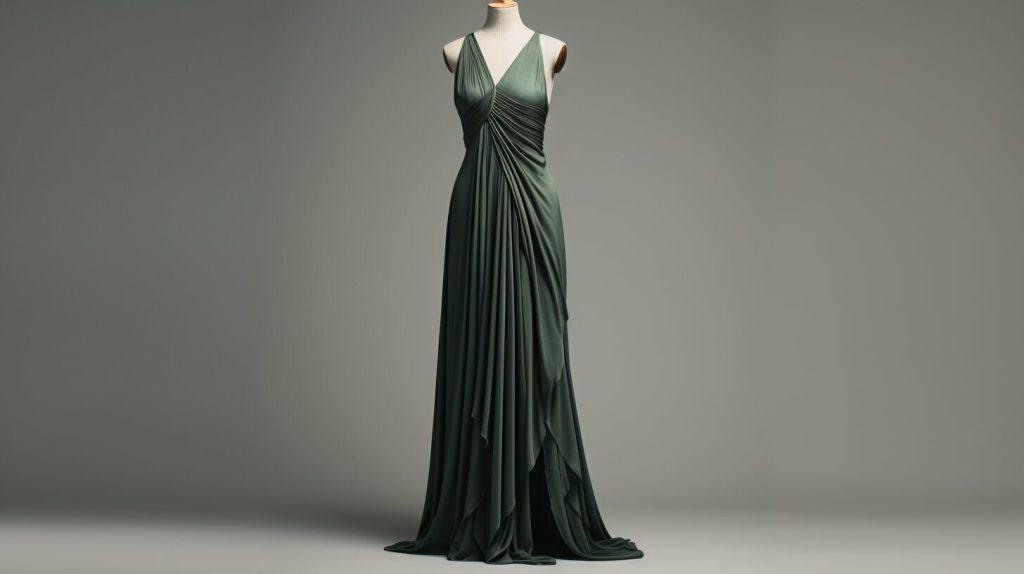 Reformation Twilight Dress in deep green color