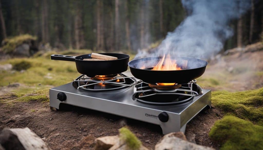 Gas stove for camping