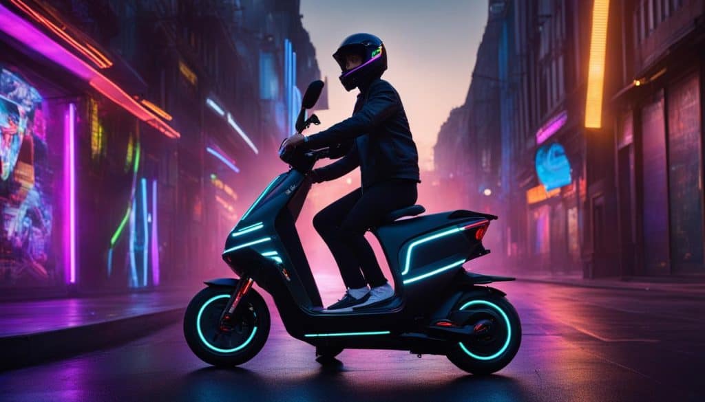 LED Lights on a scooter