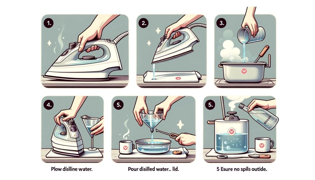 Correct Way of Filling Water in Your Steam Iron Tank