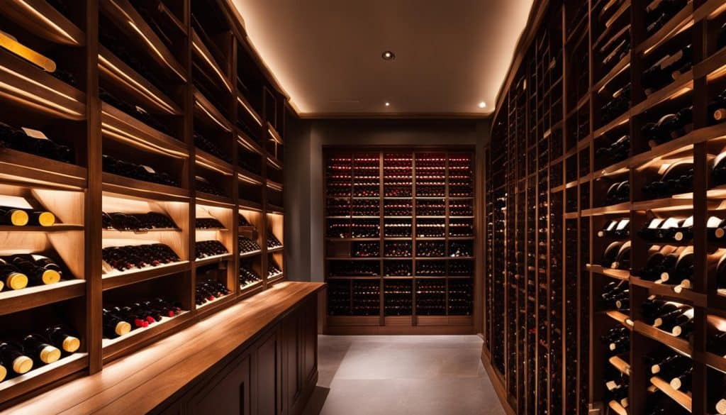 Fine wines optimal storage conditions