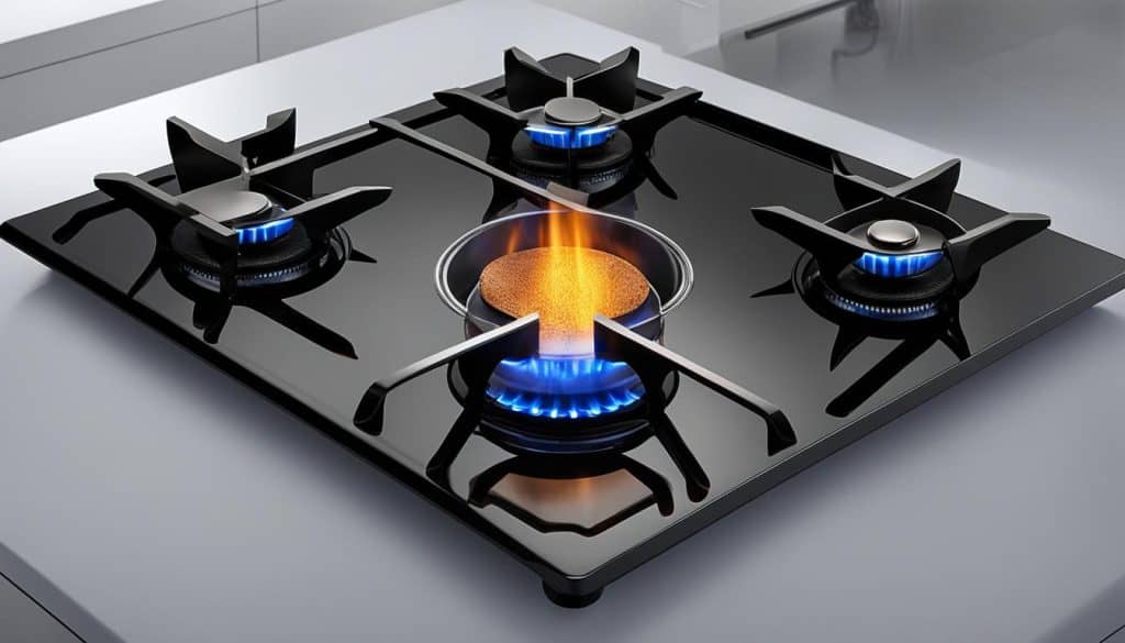 Gas cooktop flame failure device