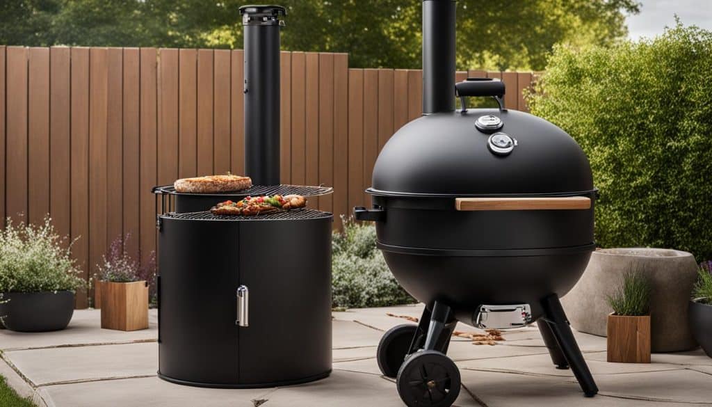 Grill Smoker taking up a lot of space in a backyard