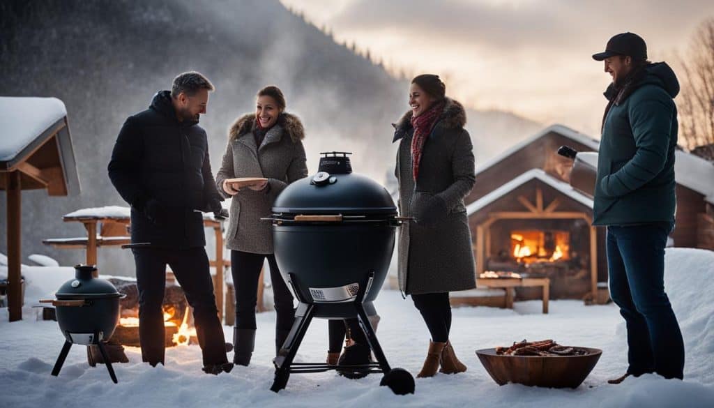 Kamado Grill for Year-Round Outdoor Use