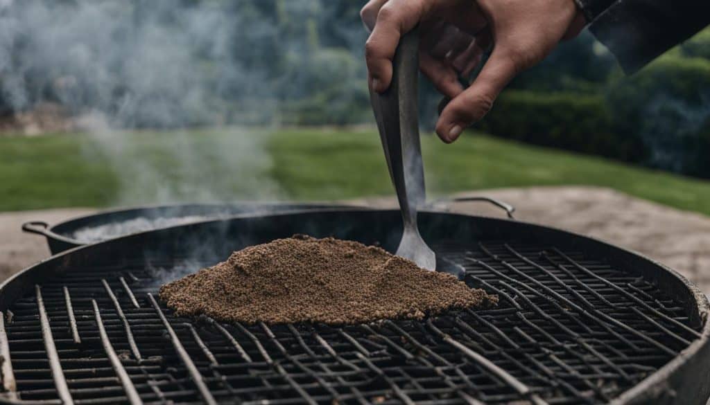 Kamado grill ash removal