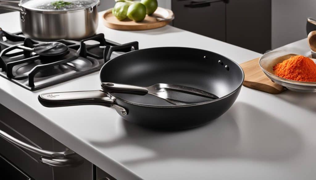 Nonstick Pan with Silicone Spatula and Spoon