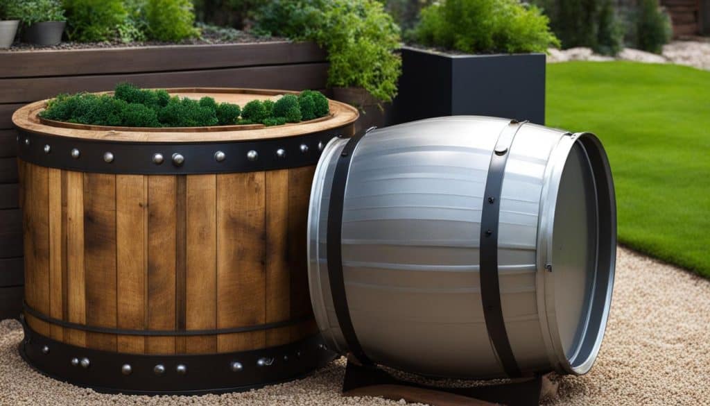 Upcycled Barrel Pellet Storage