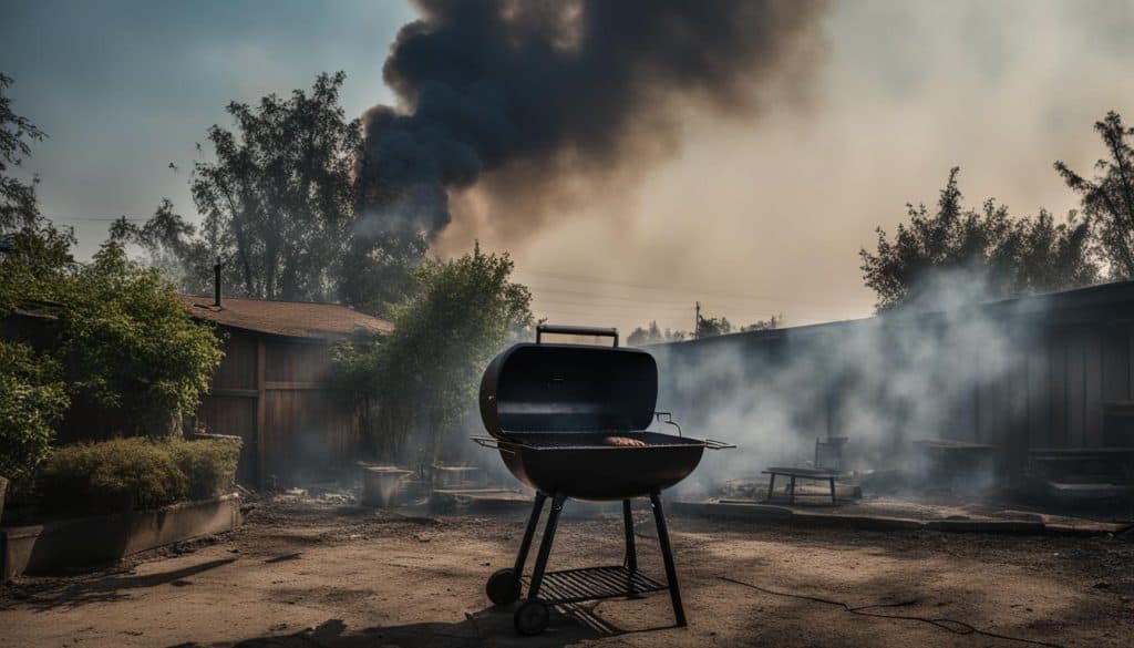 air pollution from charcoal grill
