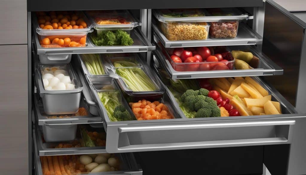 drawer freezer organization
