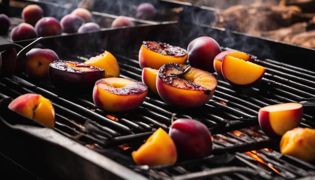 grilled stone fruits