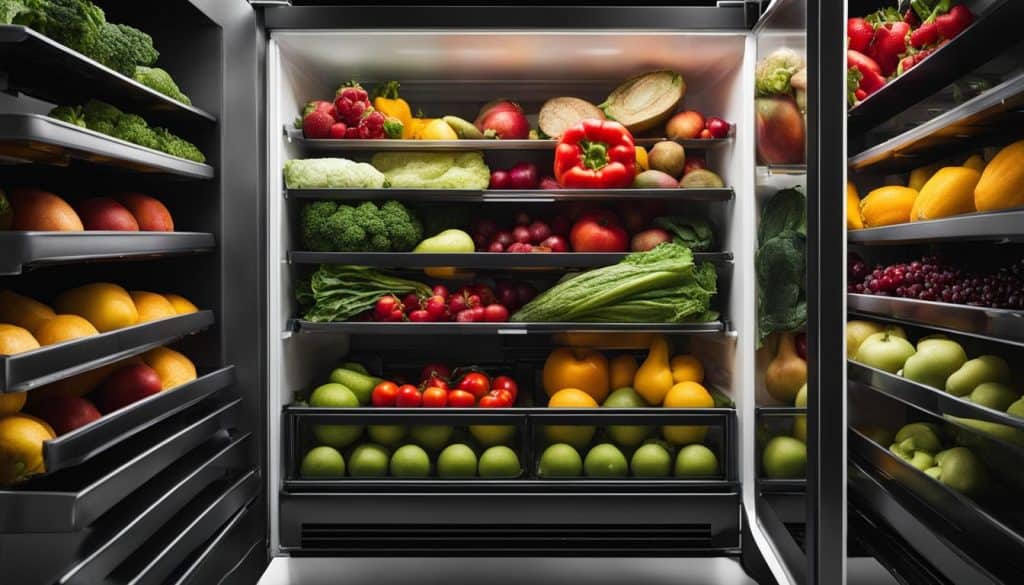ideal storage conditions for fruits and vegetables