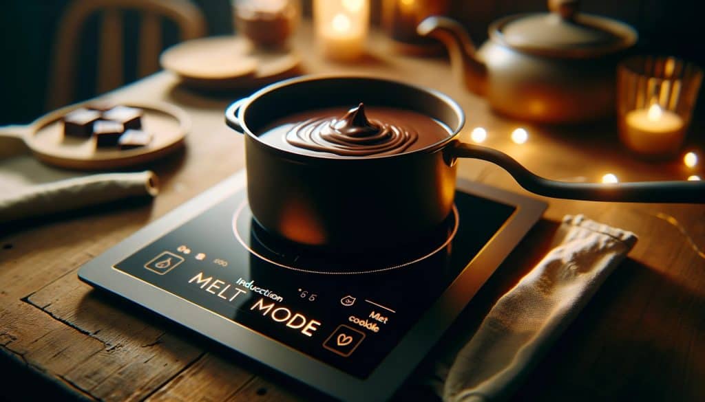 Melt Mode on an induction cooktop is like a gentle hug for your chocolate.