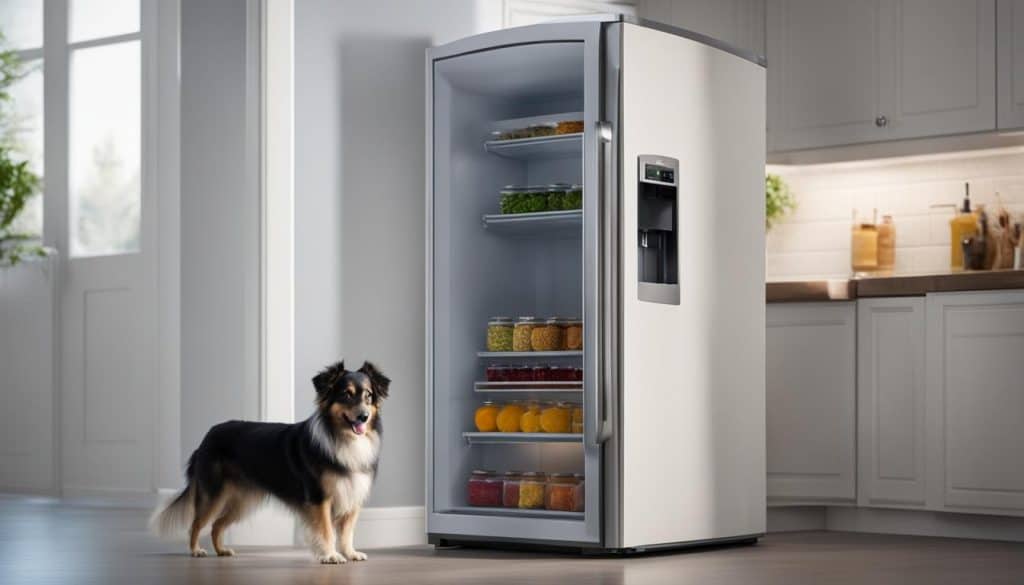 pet-friendly water dispenser in refrigerator
