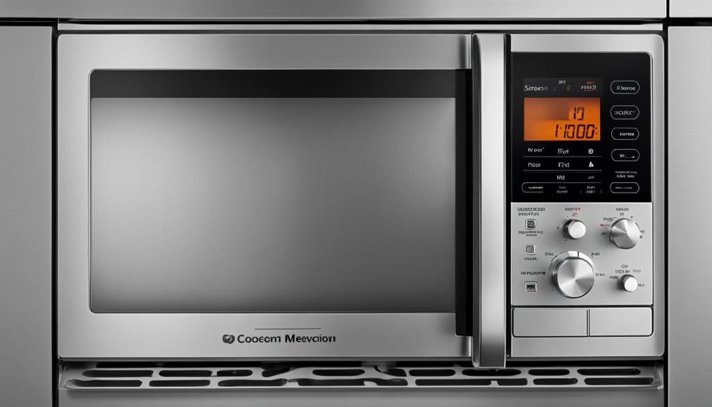 quick-select settings for a convection microwave