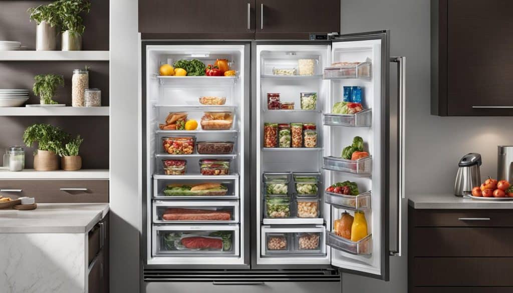 side-by-side refrigerator maximum freezer space