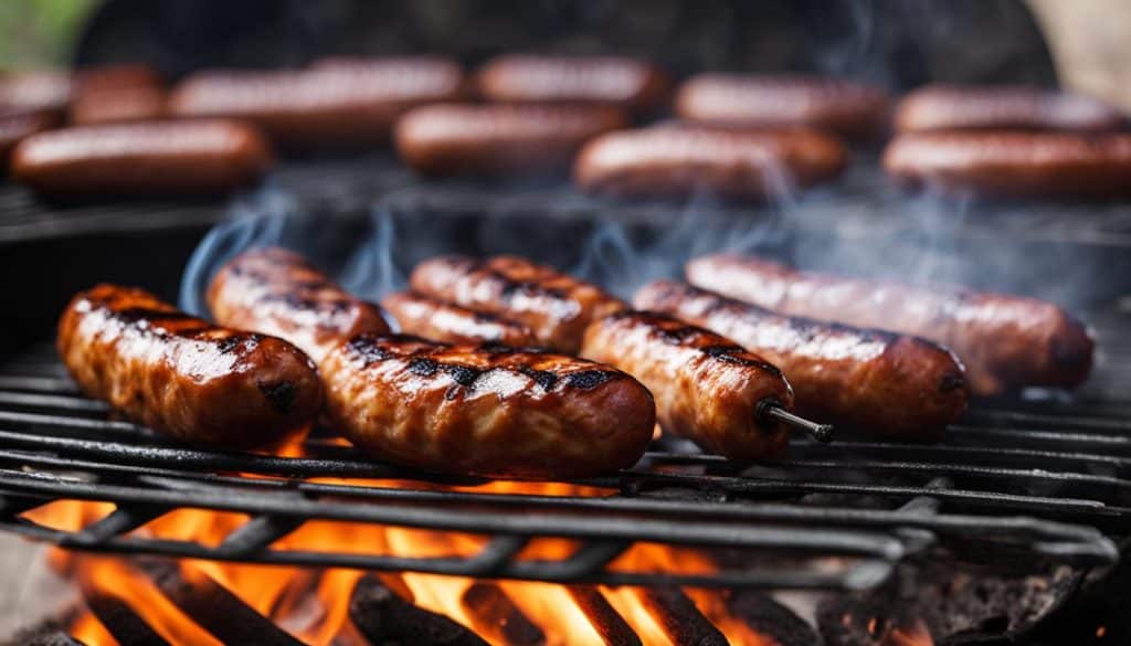 sizzling sausages