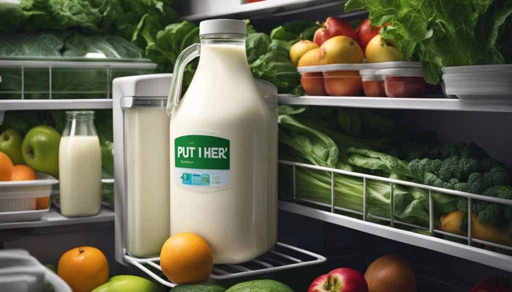 where to store milk in the fridge