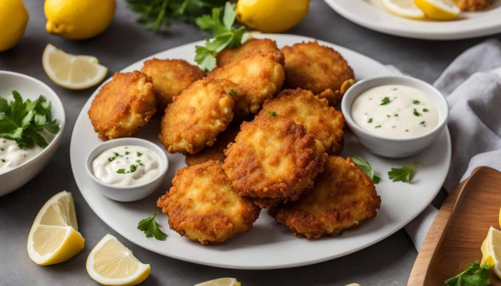 Air-fried clam fritters