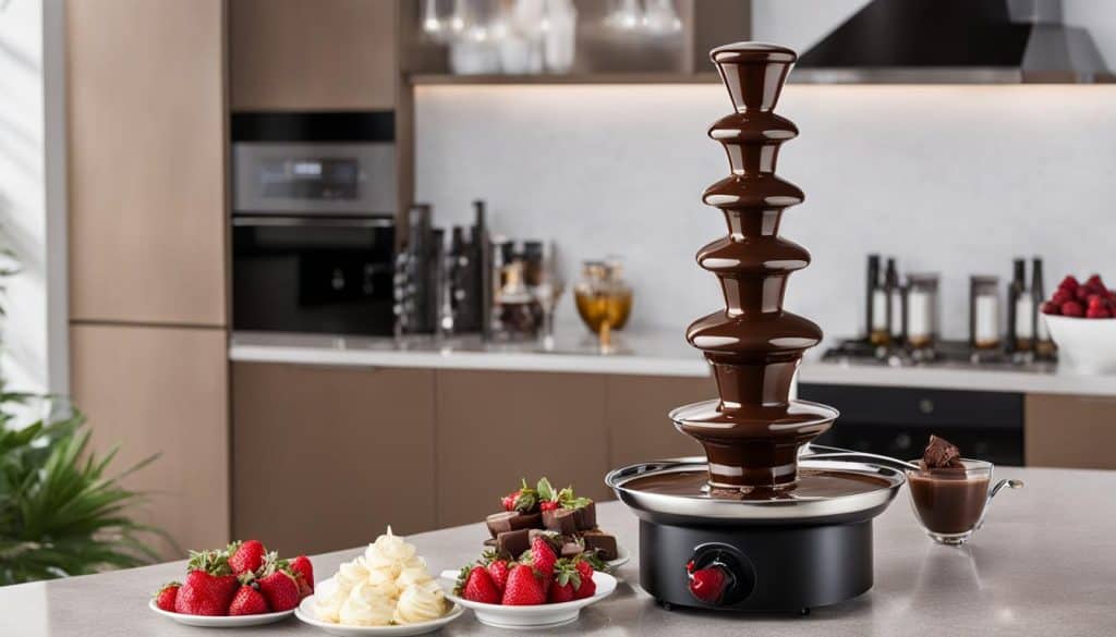 auger system chocolate fountain