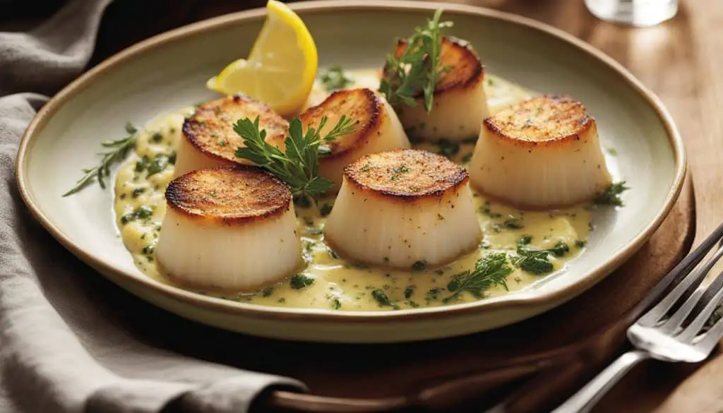 baked scallops with herb butter