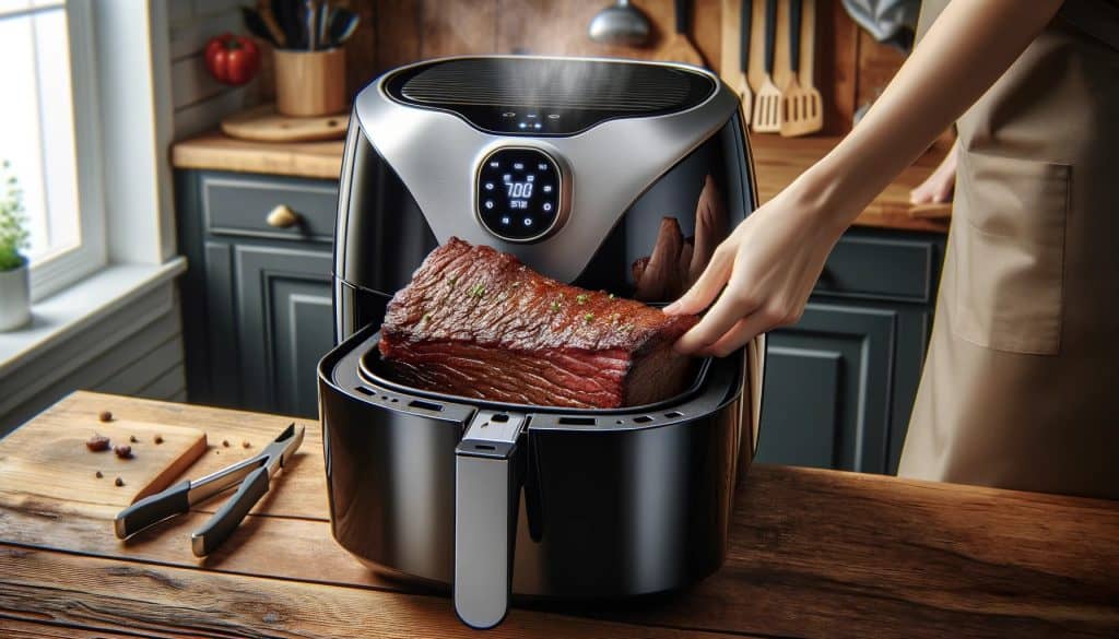 Reheating your leftover brisket in an air fryer