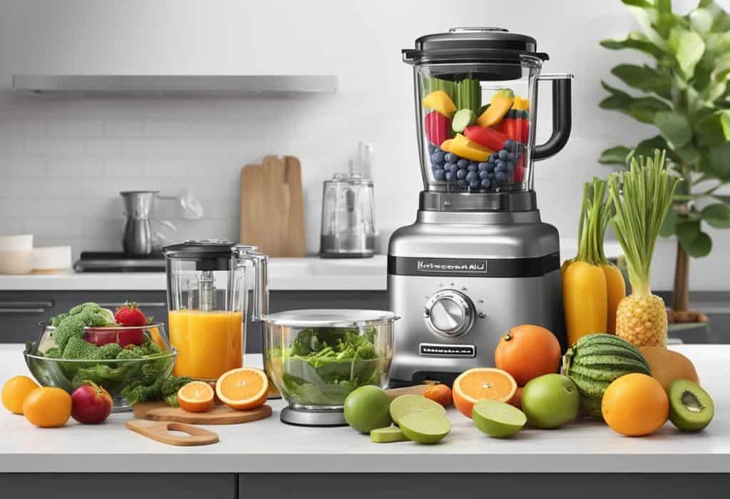 When considering the KitchenAid 7 Cup Food Processor, you'll notice its thoughtfully crafted design caters to both aesthetic appeal and practical safety.