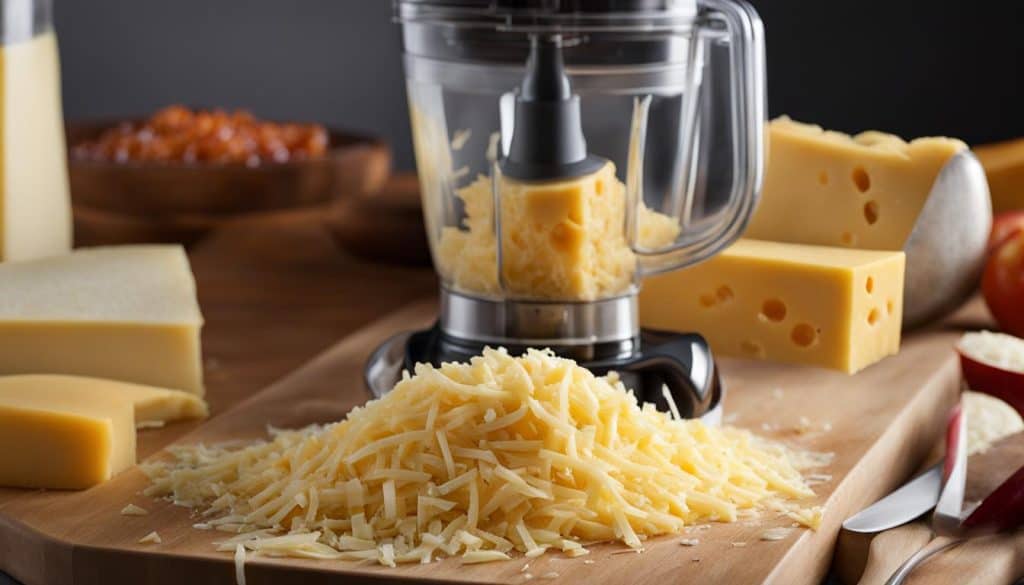 mini food processor grating cheese