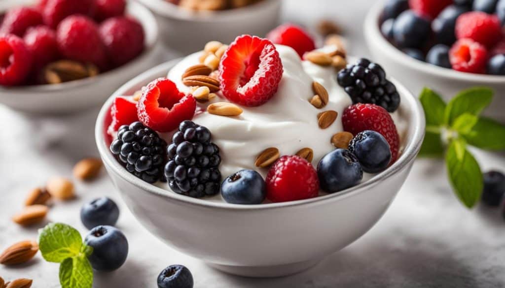 protein-rich Greek yogurt