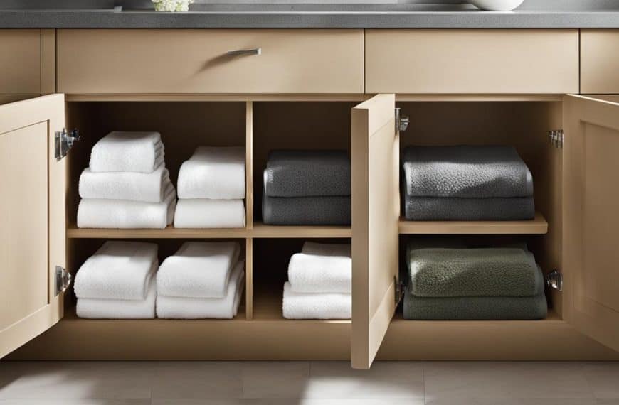 Cabinet Organizers for Towel Storage