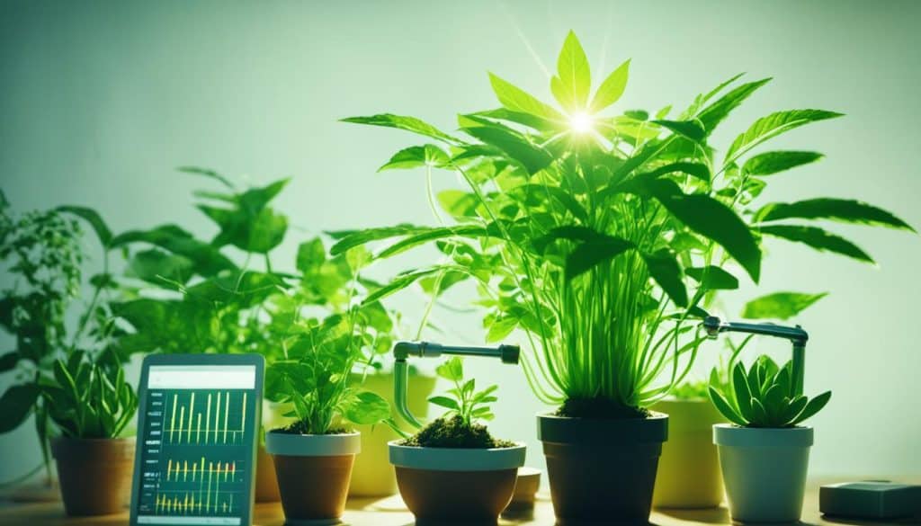 Plants receiving light