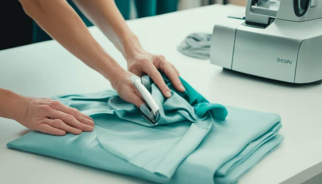 DIY pressing cloth hack for delicate fabrics