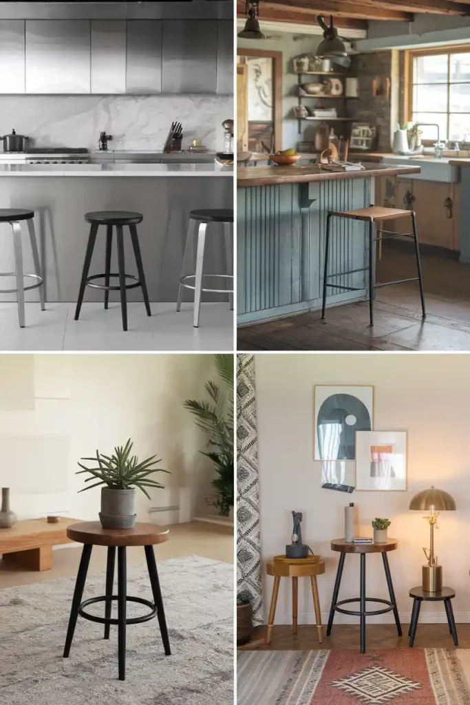 30-inch bar stools that complement various room styles, from sleek modern kitchens to rustic breakfast bars, emphasizing how these stools adapt to different decor themes.