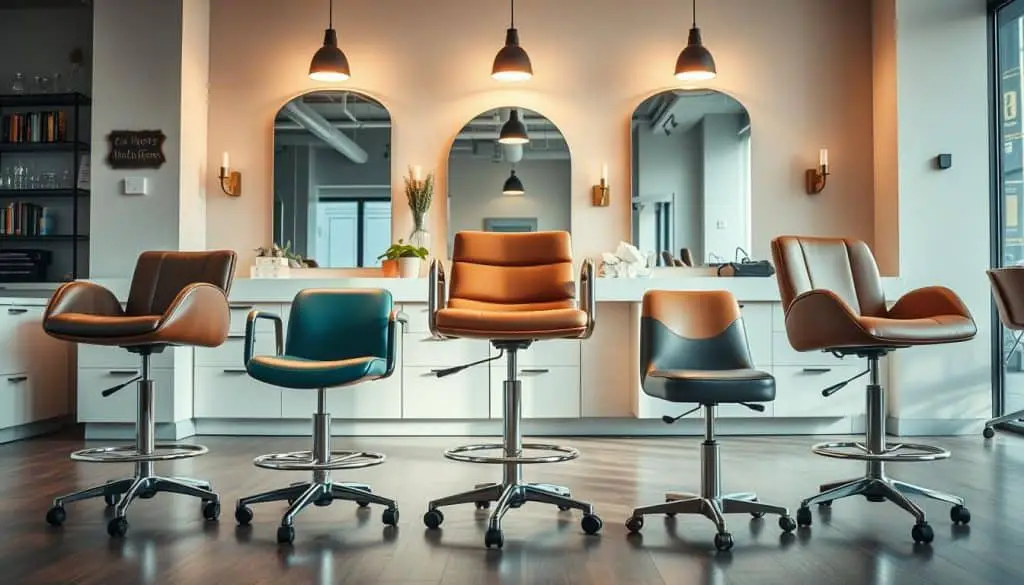 ergonomic salon stools