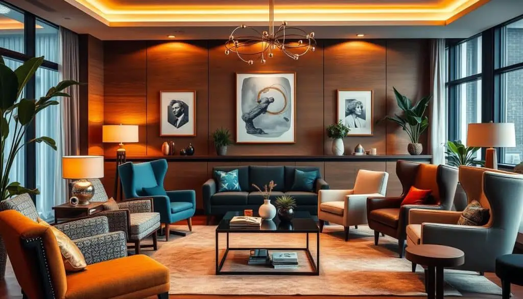 modern accent chairs in living room