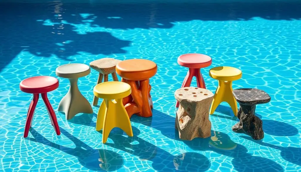 unique stools for inside your pool