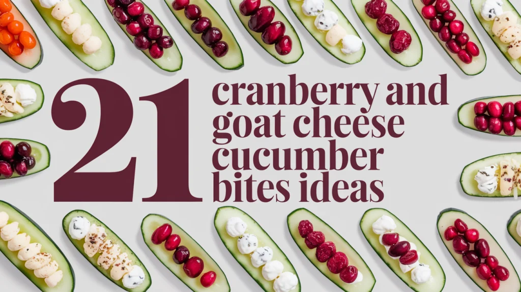 Cranberry and Goat Cheese Cucumber Bites