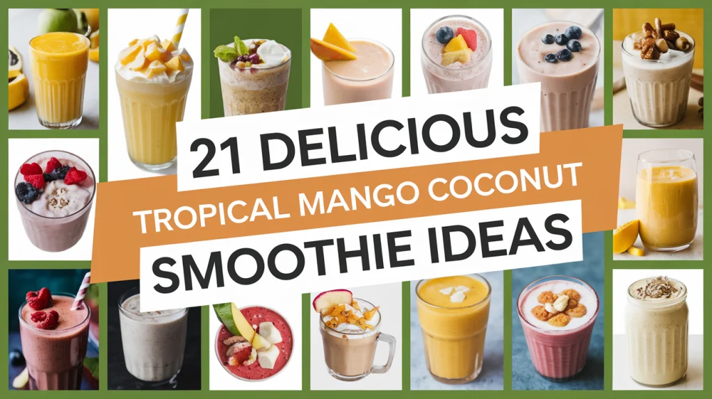 21 Delicious Tropical Mango Coconut Smoothies