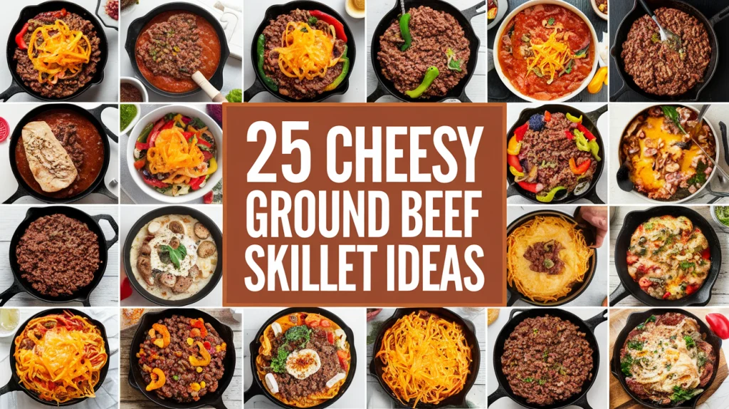 25 Cheesy Ground Beef Skillet Recipes