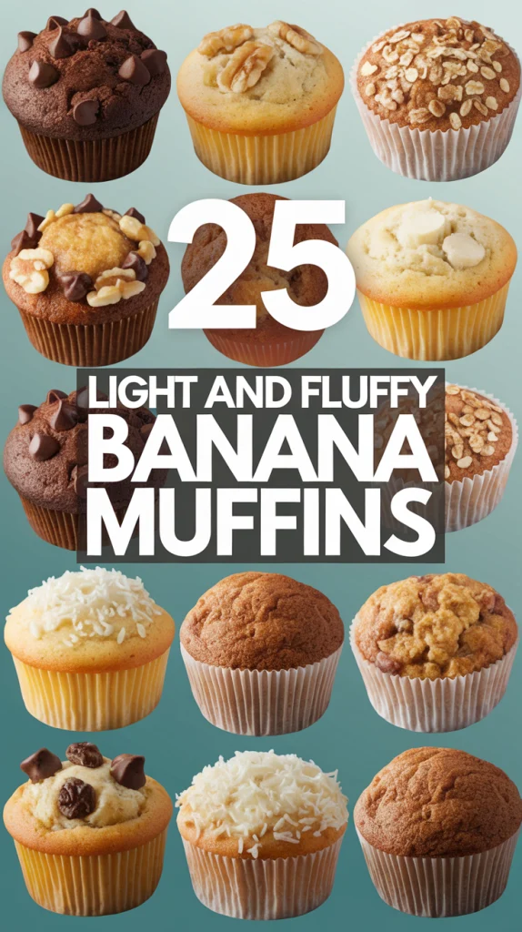 Light and fluffy banana muffins