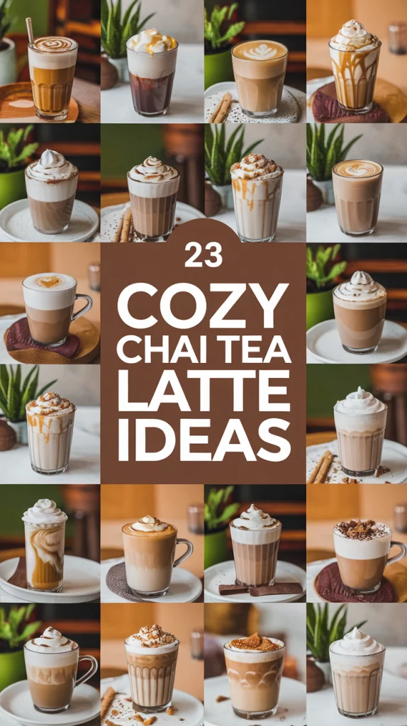 Cozy chai tea lattes