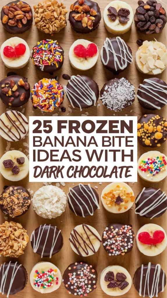 Delicious Frozen Banana Bites with Dark Chocolate