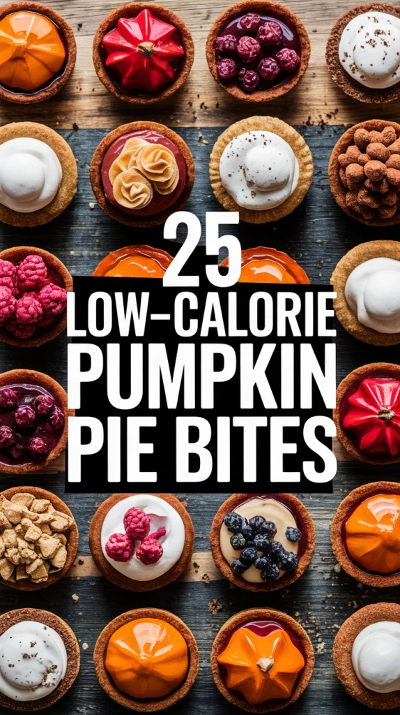 Low-calorie pumpkin pie bites