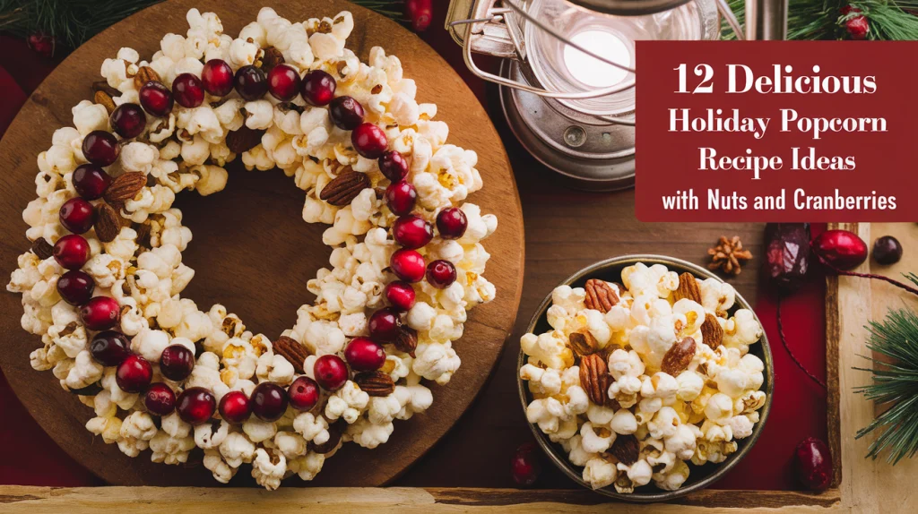 12 Delicious Holiday Popcorn Mix Recipes with Nuts and Cranberries Under 250 Calories