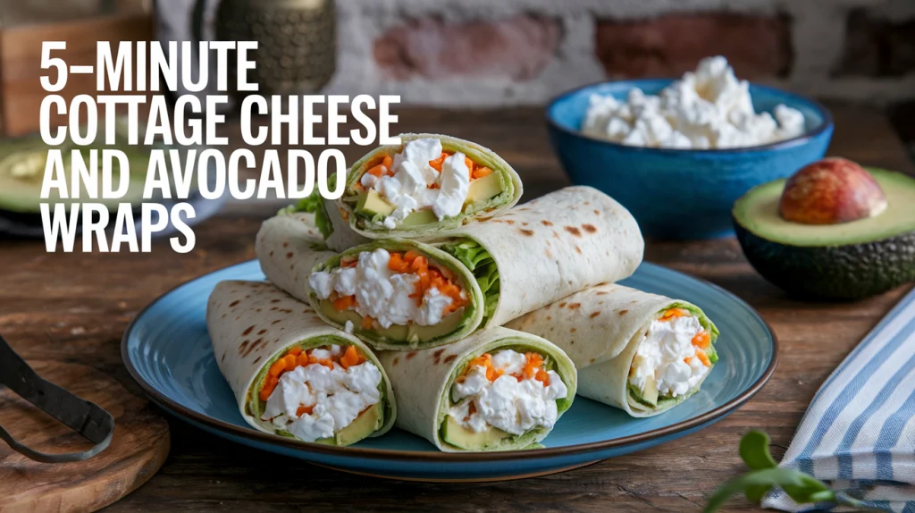 5-Minute Cottage Cheese and Avocado Wraps