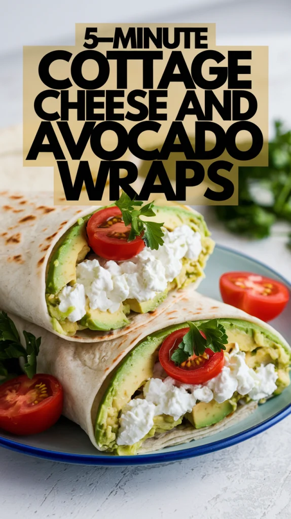 5-Minute Cottage Cheese and Avocado Wraps